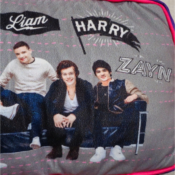 One Direction Pink Purple Grey Boombox Decorative Pillow - Picture 4 of 9